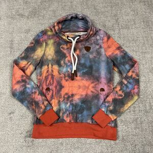 Wanakome Sweatshirt Womens Medium Sandy Colorful Tie Dye Pullover Pockets